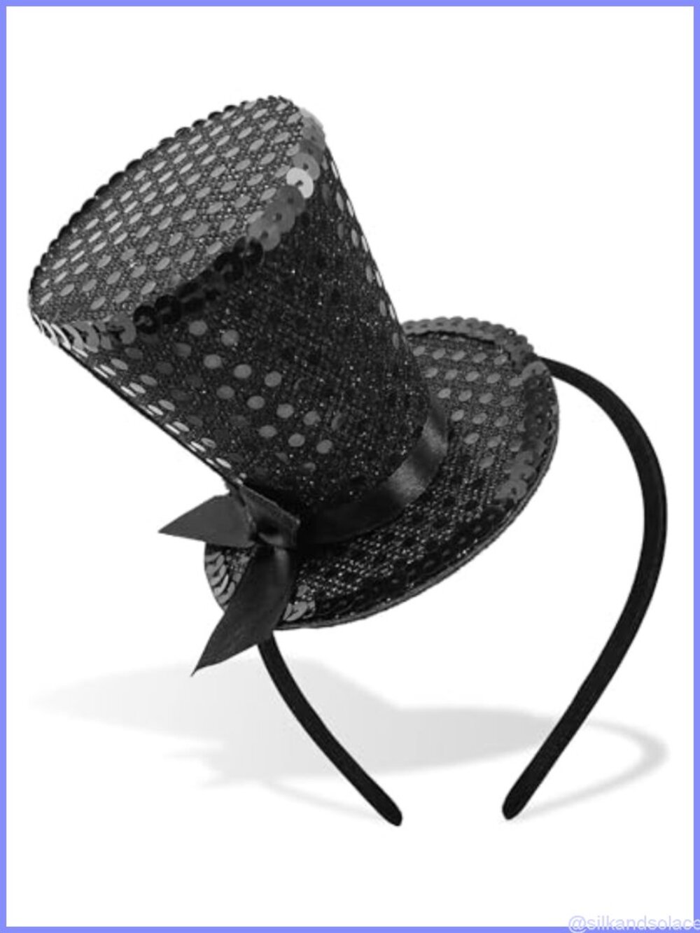Mini Sequin Top Hat Headband Fascinator Costume Hair Accessory
